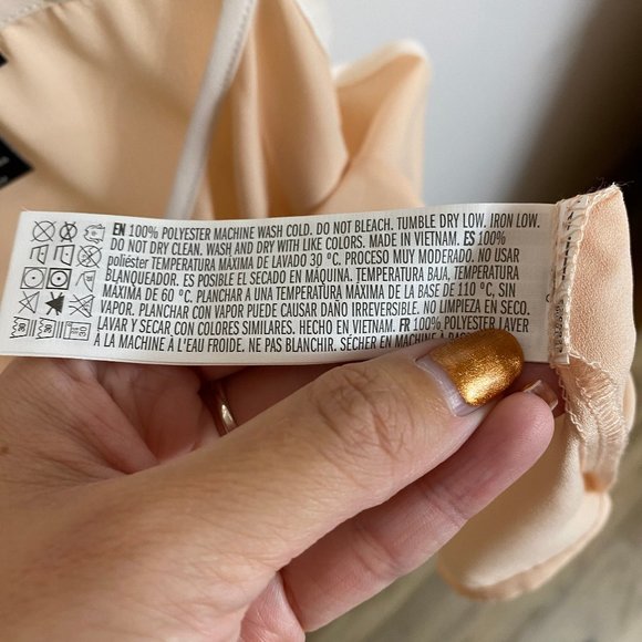 NWOT F21 tank top peach and white size large - Picture 4 of 4